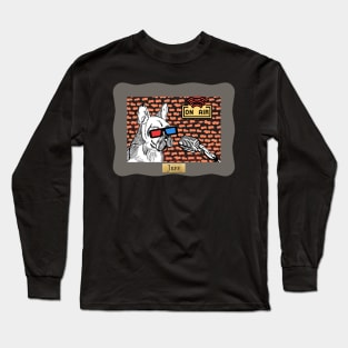 Jeff the Podcasting Dog (lite frame) Long Sleeve T-Shirt